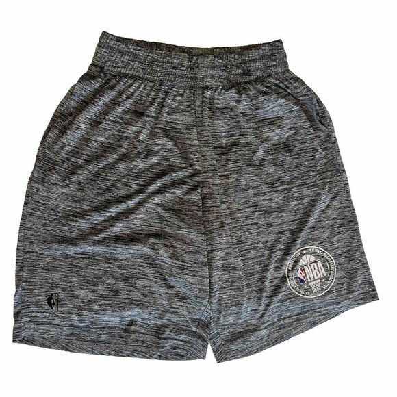 NBA Basketball Running Exercise Gym Shorts Men’s Size  Medium Black Gray Pockets - Picture 1 of 16